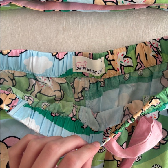 Peter Alexander Kids Pajama Set - Green and Pink Cartoon Print - Picture 4 of 5